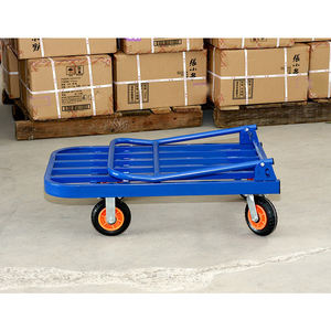 Chariot à plateforme en acier robuste 300-1500 kg avec roues de 4/6 pouces et poignée pliable pour entrepôt - Product Image 6