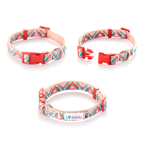 UFBemo, gran oferta, collares de perro con estampado multicolor personalizados, Collar ajustable de liberación rápida para perros y gatos - Product Image 1