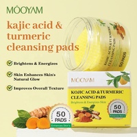 Almohadillas Limpiadoras de Cúrcuma y Ácido Kójico para Cicatrices de Acné, Despigmentación de la Piel, Vitamina C, Cúrcuma, Exfoliante Facial Iluminador