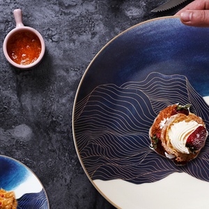 ชุดจานชามเซรามิกสำหรับอาหารค่ำชุดจานอาหารเย็นสำหรับใช้ในครัวเรือนเครื่องเคลือบดินเผา - Product Image 4