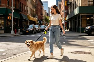 Laisse Rétractable Réglable pour Chien, Corde Réfléchissante en ABS de 5m, Prête à l'Expédition Transfrontalière, Vente en Gros - Product Image 4