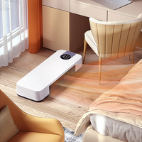 Ventilateur chauffant électrique intelligent, portable, mural, avec télécommande, écran LCD, étanche, en céramique PTC, réglable