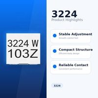 Potentiomètre de réglage multitours SMD Cermet 3224, résistance réglable de 4 mm