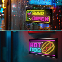 Pantalla LED Magnética con Marco Ultrafino, Pantalla Transparente a Todo Color, P5 Pixel Pitch, Cartel Digital LED, Gabinete Digital