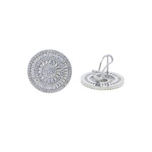 Pendientes de Latón Estilo Hip-Hop para Mujer, Diseño Europeo Americano, con Circonitas, Forma de Mariposa, Chapado en Oro, Corte Princesa - Product Image 6