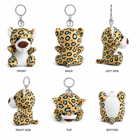 Porte-clés en peluche Zaves mignon - Mini animal en peluche, breloque écologique, durable et douce pour sacs, clés, sacs à dos, cadeaux