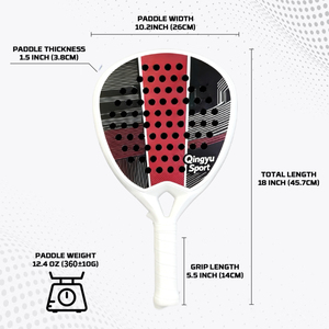 <span class=keywords><strong>Raquette</strong></span> de <span class=keywords><strong>padel</strong></span> Qingyu Sport Factory en fibre de carbone 3K-24K OEM DEM professionnelle, légère et portable - Product Image 6