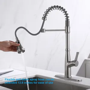 Mới đến nước grifos kéo ra duy nhất xử lý Tủ tap hiện đại nấu ăn Mixer 304 thép không gỉ vòi Nước Nhà Bếp