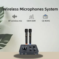 Microphone dynamique professionnel, Smart TV HD, karaoké, mini système de mixage sonore, récepteur sans fil, micro portable