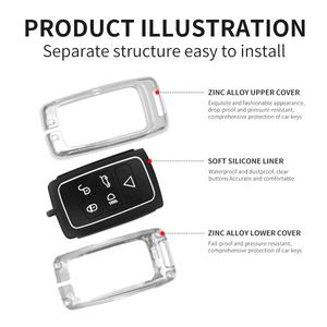 Satisfaction Low MOQ Funda de silicona para llave de coche de aleación de zinc con llavero - Product Image 5