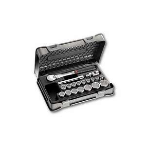 USAG - U06050303 ASSORTMENT WITH BIHEXAGONAL SOCKETS IN ABS CASE (19 PCS.) - EAN 8001150018558 <b>RATCHET</b> AND SOCKET SETS <b>1</b>/<b>2</b>" - Product Image 1