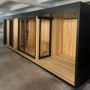 屋外シーダーソーナシェッドシャワーと更衣室モダン屋外サウナハウス4人伝統的サウナルーム - Product Image 6