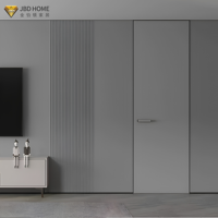 Porte en bois invisible en aluminium alvéolé, durable, étanche et insonorisée pour chambre, bureau, hôtel, villa, appartement