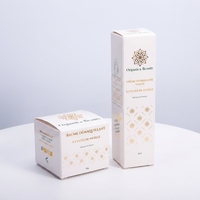 Boîte à sérum personnalisable pour petites entreprises avec carton durable et ruban pour crème visage et huile pour le visage, fermeture à rabat et fond automatique