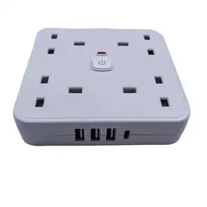 Stekkerdoos Met Usb-Glazen Kabeltrack Pop-Up Mannelijke Tafel 1 Inch Multi-Plug Surge Matzwarte Stopcontacten En Schakelaars Automotriz