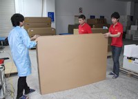 Flacher Rechteck-Papier karton Schmale Seiten verpackung Papier box Versand box für Gemälde oder Foto rahmen Verpackung Wellpappe