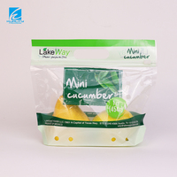 Sachets Doypack refermables en plastique laminé de qualité alimentaire pour l'emballage personnalisé de fruits et légumes frais, vente en gros, stockage à froid