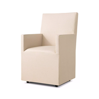 Fauteuil élégant à roulettes, chaise de salle à manger moderne, ensemble de chaises de salle à manger de luxe, mobilier de maison pour appartement, doux et confortable