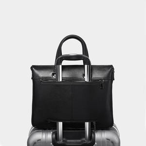 Marque de luxe Design en cuir végétalien sac à main d'affaires hommes bandoulière unique mallette pour ordinateur portable avec <span class=keywords><strong>porte</strong></span>-poignée de bagage - Product Image 5
