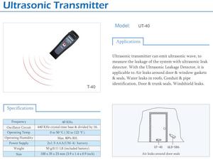 UT-40 เครื่องตรวจจับการรั่วไหลด้วยคลื่นอัลตราโซนิกดิจิตอลความถี่ 40 กิโลเฮิรตซ์ - Product Image 3