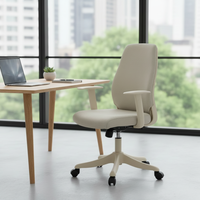 Chaise de bureau exécutive ergonomique moderne Henglin en tissu, hauteur réglable, housse de dossier amovible pour bureau à domicile, salon