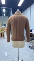 Cardigan côtelé bleu marine pour homme, col rond, col en fausse fourrure, double fermeture éclair, grande taille, laine/coton épais anti-boulochage