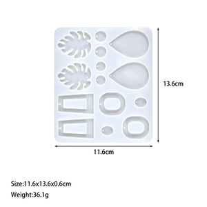 Novas Ideias: Moldes de Resina para Joias, Molde de Pingente para Fundição de Resina Epóxi, Moldes de Silicone para Brincos, Colares e Chaveiros - Product Image 6