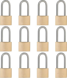 Candado resistente a la intemperie para exteriores, grillete de acero, cuerpo de latón macizo, grado marino, grillete largo a prueba de herrumbre para almacenamiento de cobertizos - Product Image 4