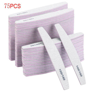 Professional Luxury Reusable Durable Sandpaper Nail File Set Double-Sided 180 Grit Manicure Pedicure Art Tools Custom Logo