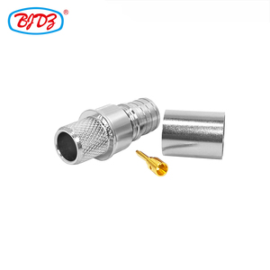 โรงงานผลิตปลั๊<span class=keywords><strong>ก</strong></span>ตัวผู้ BJR400 QMA แบบ Crimp สายเคเบิล BJR400 ขั้วต่อโคแอกเชียล RF QMA - Product Image 3