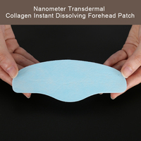 Patch de levage anti-rides de masque de feuille de collagène à dissolution instantanée hydrolysée de marque privée pour Patch frontal du visage