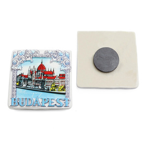 Vente en gros d'autocollants magnétiques décoratifs en résine 3D personnalisés, souvenirs touristiques de Budapest, Hongrie, aimant de réfrigérateur, style mid-century modern - Product Image 6