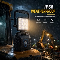Lampe de travail industrielle - Rechargeable au lithium 12-24V - Lumière d'urgence pour la construction et le bricolage (personnalisable) - IP66 - Garantie de 2 ans