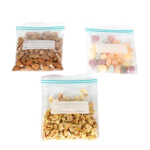 Plastic Freezer Bag Zipper Top Packing Plastic Bag Ldpe Freezer Plastic Bags Whole Sale Double Ziplock Bags