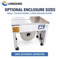 Machine de cerclage semi-automatique 207 à double moteur pour sangles PP, machine de cerclage pour boîtes en carton, emballage