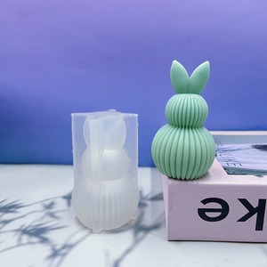 Toptan aromaterapi mum silikon kalıp DIY paskalya tavşanı el yapımı alçı dekorasyon reçine kalıp - Product Image 1