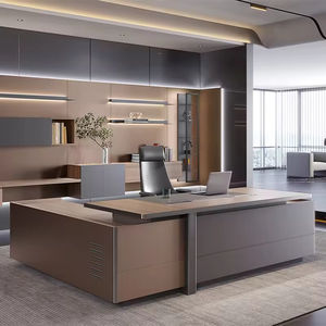 مكتب كمبيوتر بالجملة مع أدراج، طاولة مدير حديثة لمجموعة أثاث المكاتب، مكتب مدير تنفيذي فاخر على شكل حرف L - Product Image 1