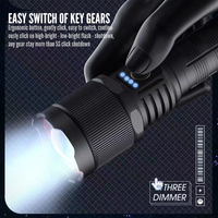 Zoom Rechargeable Tactique Lancer Torche Lumière Led Super Lumineux Haute Puissance Longue Portée Blanc LED Lampe de Poche