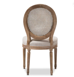 Chaise de salle à manger vintage de style provincial français, chaise de banquet antique en rotin et en cannage, chaise de mariage Louis, style moderne - Product Image 4