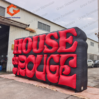 Mur publicitaire gonflable personnalisé pour festivals, scène musicale, toile de fond gonflable avec logo pour événements et décorations