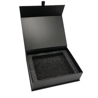 Boîte d'emballage de perruque noire avec Logo personnalisé, coffret d'emballage magnétique de luxe pour Extension de cheveux, 20 pièces