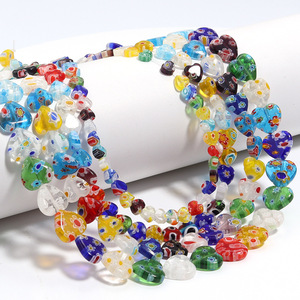 Cuentas Redondas De Flor De Murano De Cristal Millefiori De