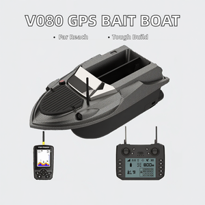 Nouveau <span class=keywords><strong>bateau</strong></span> à appât de pêche RC <span class=keywords><strong>Flytec</strong></span> V080 avec GPS, détecteur de poissons, 180 points, distance de contrôle de 800 m, vitesse de 15 km/h, capacité de charge de 3 kg, croisière - Product Image 2