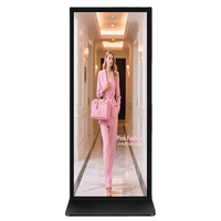Kiosco Publicitario Digital Ultrafino 4K de 32-86 Pulgadas con Pantalla Completa, CMS en la Nube, Control Remoto WiFi y Soporte de Pie para Centros Comerciales