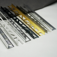 Profilé d'angle en L moderne en aluminium pour carrelage, profil d'extrusion personnalisable pour la transition métallique des carreaux d'appartement