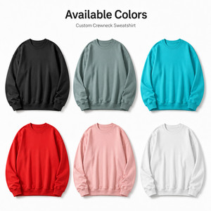 Sweat-shirt à col rond pour homme avec logo personnalisé, unisexe, vente en gros, streetwear haut de gamme, pull en molleton uni, tailles S-4XL, vert sauge, ébène - Product Image 3