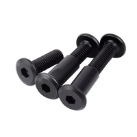 Vis à tête hexagonale chanfreinée en acier inoxydable 304 noir M2-M8, écrous et rivets à joint de bout, fixations