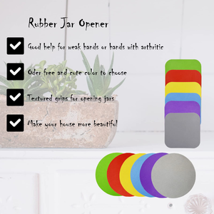 Ouvre-bocal antidérapant en silicone, support de préhension multi-usages, ouvre-bouteille en silicone, sous-verres de cuisine ronds en silicone pour mains faibles - Product Image 3