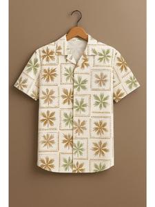 เสื้อเชิ้ตผู้ชายแขนสั้นพิมพ์ลายทันสมัย ชุดลำลองแฟชั่นสำหรับใส่ในชีวิตประจำวัน ท่องเที่ยว วันหยุด วันหยุดสุดสัปดาห์ กิจกรรมสังสรรค์ งานสังสรรค์ต่างๆ ขายส่ง - Product Image 1