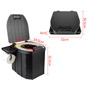 Inodoro de PVC plegable portátil para niños adultos de diseño Industrial moderno, inodoro móvil para <span class=keywords><strong>coche</strong></span>, Camping, exterior, inodoro para bebés con tapa - Product Image 6